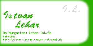 istvan lehar business card